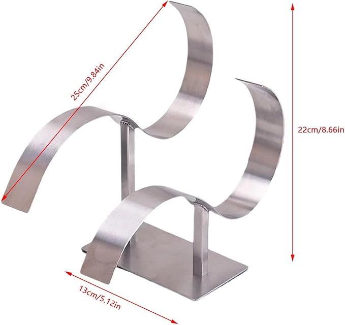 Stainless Steel Belt Display Stand Rack Belt Holder Organizer Belt Storage Organizer and Displayer for 2 Belts Retail Store Display or Home Use