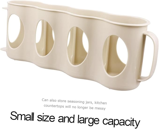 2pcs Hand Pull Type Beverage Can Organizer Section Plastic Storage Box for Refrigerator Beige Space-saving Design for Cans and Seasoning Jars and Smooth Finish