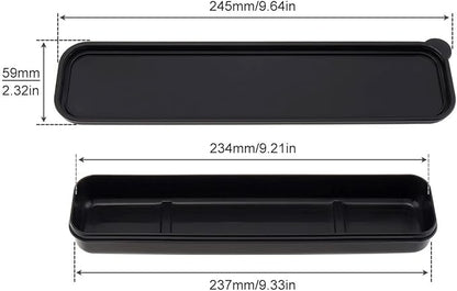 Portable Flatware Box Travel Tableware Storage Case, Simple Tableware Storage Box Case for Cutlery Kit, 9.64 x 2.32 inches (Black)