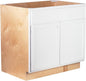 Quicklock RTA (Ready-to-Assemble) | Base Kitchen Cabinets - Shaker Style | Made in America (Pure White, 30" Wx34.5 Hx24 D Base)
