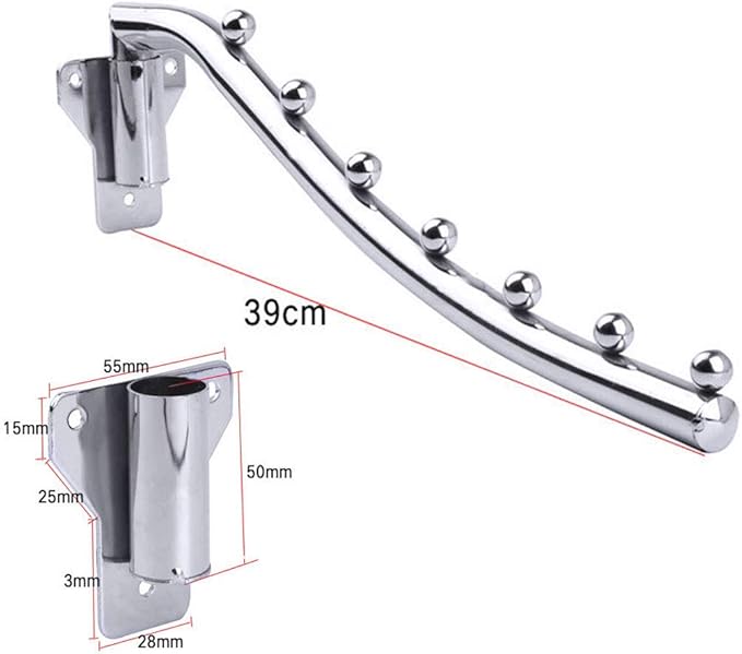 2 Pack Wall Mounted Folding Clothes Hanger Rack, Folding Hanger Detachable Sturdy Swing Arm Coat Hanger Stainless Steel Clothes Hook Closet Rod Clothing Holder Drying Racks for Bathrooms Laundry Room