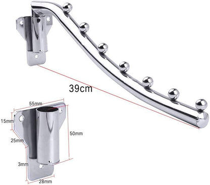 2 Pack Wall Mounted Folding Clothes Hanger Rack, Folding Hanger Detachable Sturdy Swing Arm Coat Hanger Stainless Steel Clothes Hook Closet Rod Clothing Holder Drying Racks for Bathrooms Laundry Room