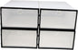 Lurrose 4pcs Thickened Plastic Shoe Boxes for Home Use Stackable Shoe Storage Containers with Capacity and Dustproof Design Black Frame White Female Style Organizer