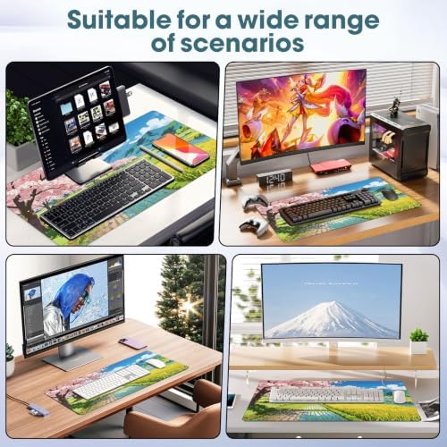 Desk Mat 31.5x15.7 Inch for Office - Extra Large Mouse Pad, Lake - Image 7