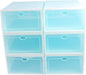 Alipis 6pcs Thicken Stackable Shoe Storage Box White Frame for Men Plastic Container for Organizing Sneakers and Footwear for Closets and Entryways