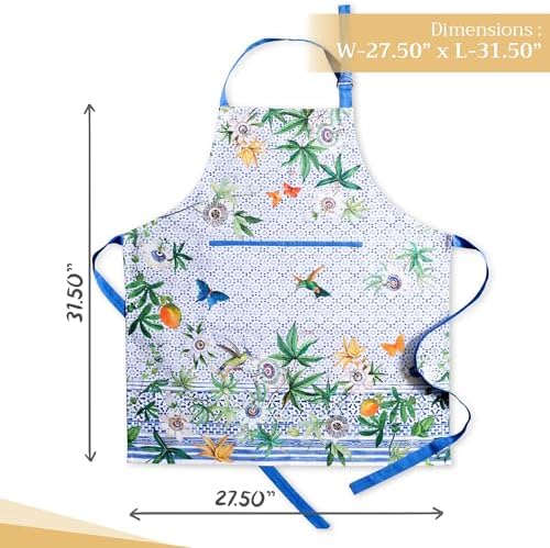 Maison d' Hermine Aprons for women with Pocket 100% Cotton (27.50"x31.50") - Image 4