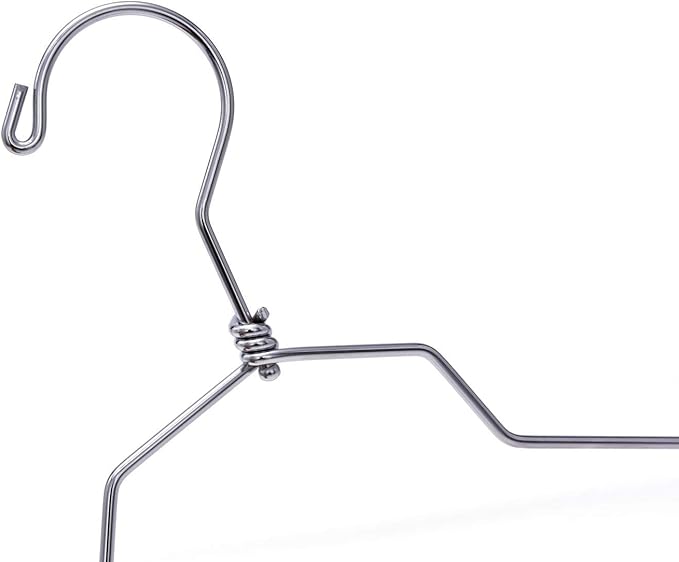 Quality Hangers Metal Children Hangers - Swivel Hook with Stainless Steel Body - Heavy Duty Wire Clothes Hangers - Pack of 10 - Hangers for Kids
