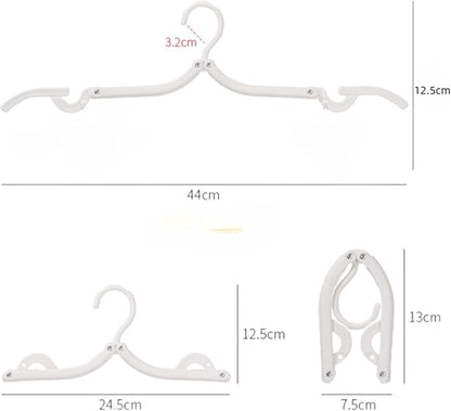 20Pcs Travel Hangers Space Saving Portable Folding Coat Hangers Travel Accessories Essentials for Traveling Camping Flying RV Cruises Suitcase Foldable Clothes Drying Rack (White)