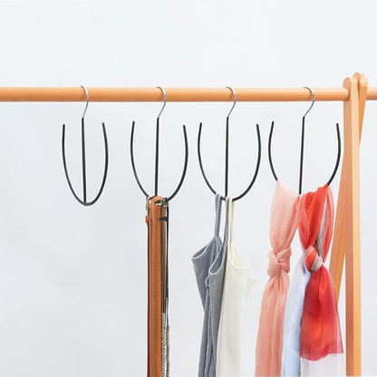 Multi-Purpose Semicircle Belt Hangers Tie,Scarf Ring Hanger,Non Slip Non Slip Organizer Hangers Hook Rack for Ties, Scarves, Shawls,Shoes - 3 Pack