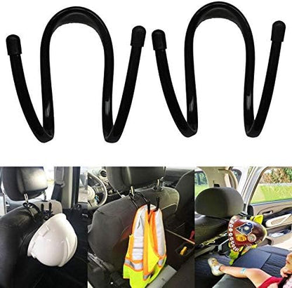 Flexible Over The Seat Hard Hat Rack Holder - Expandable Coat Rack Hanger - Universal Drying Rack Over Home Kitchen Storage Shelf Display Stand for Hanging Hats, Caps, Mugs, Coats, Helmet -2/PK