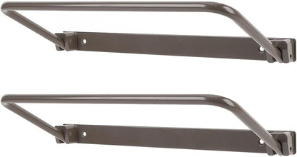 Cyrank Wall Mounted Shoe Storage Rack, Foldable RV Shoe Rack Space Saving Hanging Organizer Aluminum Alloy in Camping RV Travel (Brown)