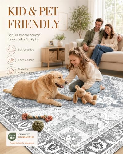 OLANLY 2'6"x12' Washable Runner Rug, Non Slip Carpet for Hallway Kitchen - Image 5