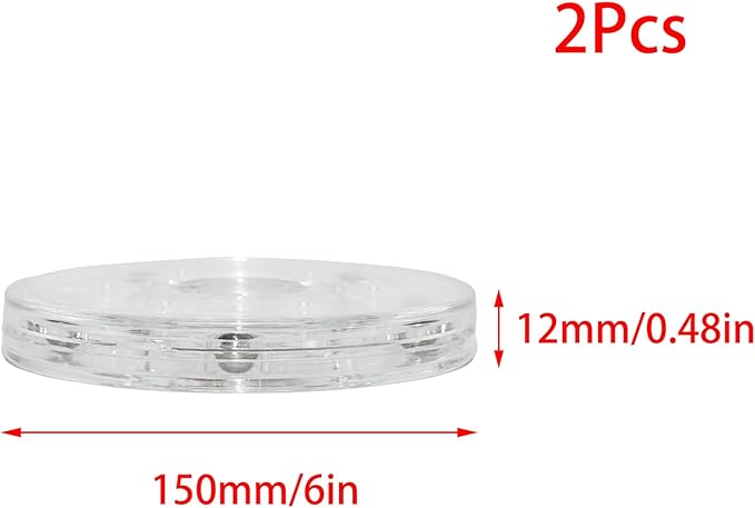2PCS 6 inch Clear Small Lazy Susan Turntable Mini Lazy Susan Acrylic Ball Bearing Rotating Tray for Spice Rack Table Cake Kitchen Pantry
