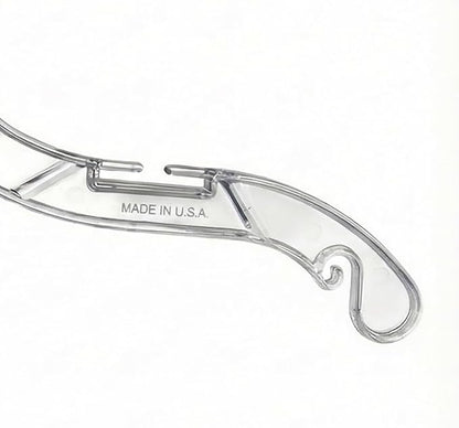 NAHANCO Children’s Plastic Shirt Hangers, Super Heavy Weight - 12" Clear with Long Hook (Pack of 100), Made in USA