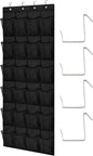Over the Door Shoe Organizer, 24 Mesh Pockets with Ventilated Design, Space Saving Storage for Shoes Accessories Bathroom Pantry