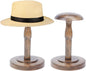 1 Pcs Table Hat Stand, Wooden Hat Stand Holder Vintage Brown Hat Rack Wig Display Rack Helmet Organizer Storage for Home