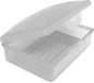 American Comb Travel Soap Box with lid - Clear White - Perfect for Traveling, Gym, or Storage. Made in The USA.