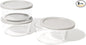 6-Piece Glass Food Storage Containers Set (3 Containers + 3 BPA-Free Lids) | 4-Cup, Leakproof | Microwave, Freezer, Oven & Dishwasher Safe | Ideal for Meal Prep & Pantry Organization, Grey