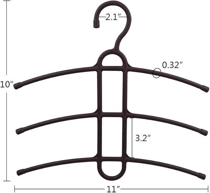 upra Multiple Shirt Hangers In One Space Saving Plastic 5-Pack, Durable Multi-Functional Non-Slip Clothes Hangers Closet Organizers, for Coats Jackets Pants Dress Scarf, Dorm Room/Apartment Essentials