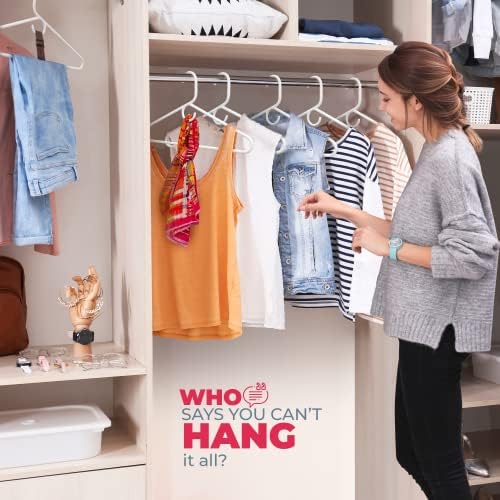 Heavy Duty Clothes Hangers 20 Pack (24 Count) – Made in the USA – 8lb Capacity Plastic Hangers for Adult Clothing – Durable for Pants, Coats, Jackets, or Jeans – Mint - Image 6