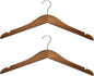Slim Luxe Wood Top Hangers, Heavy Duty Pants Hangers, Skirt Hangers, Coat Hangers- Clothes Hangers - Non Slip, Slim and Space Saving Hanger. (Mahogany, 6)