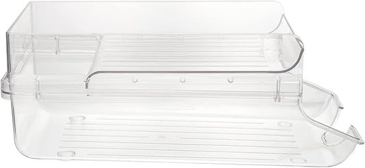 Beverage Can Holder Soda Can Organizer for Refrigerator Transparent Drink Dispenser Rack and Easy Access to Drinks