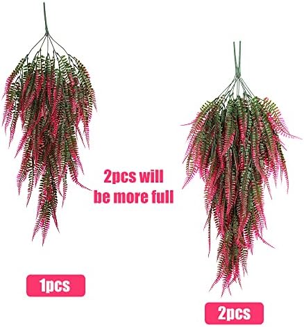 RECUTMS Fake Boston Ferns,Artificial Hanging Plants,Fake Hanging Fern Vines - Image 3