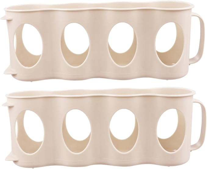 Unomor 4 Section Hand Pull Type can Organizer for Refrigerator Beverage can Storage Box Plastic Fridge Accessories Soda Organizer Kitchen Countertop Storage