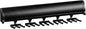 TAG Hardware Designer 15 Hook Full Extension Telescopic Tie Rack Closet Organizer (Black)