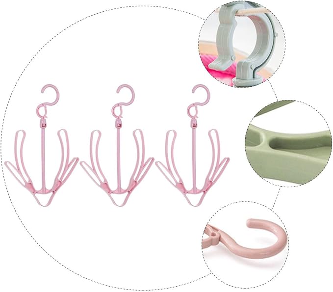 3Pcs Shoe Drying Rack Hooks Plastic Shoes Organizer Hanging Slipper Drying Racks for Home Balcony Storage Random Color Random Color
