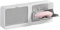 [Dual-Room] Dust-Proof Soap Holder for Shower Wall, Adhesive Wall-Mounted Bar Soap Dish, No-Drill Plastic Soap Saver with Drain, xicveiuz White-Grey
