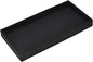 DNC 7.9" Small Silicone Bathroom Counter Tray, Vanity Tray, Kitchen Sink Soap Tray for Dish Holder Dispenser Countertop Toilet Tank Desk Organizer Black