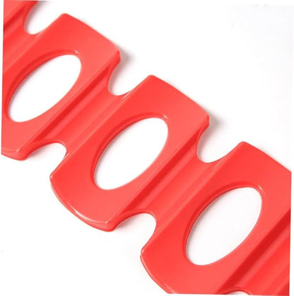 PRETYZOOM 3pcs Silicone Beverage Storage Mat High Temperature Resistant Fridge Organizer for Cans and Drinks Space-saving Beer Rack Easy to Clean and Reusable Red