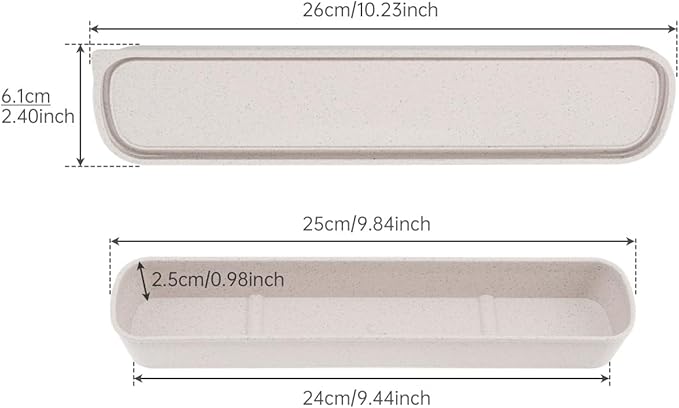 1pcs Portable Flatware Box Travel Tableware Storage Case Box, Utensil Case Flatware Storage Box for Cutlery Kit, 9.84 x 2.40 inch (Beige)