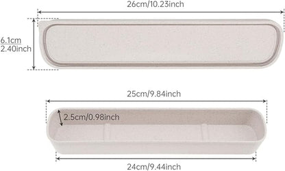 1pcs Portable Flatware Box Travel Tableware Storage Case Box, Utensil Case Flatware Storage Box for Cutlery Kit, 9.84 x 2.40 inch (Beige)