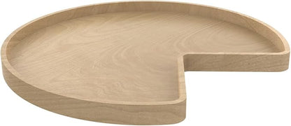Lazy Daisy Banded Wood Full Kidney-Shaped Lazy Susan for Corner Base Cabinets