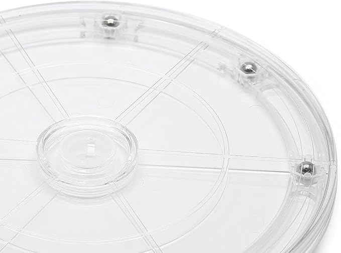 2Pcs 7” Clear Acrylic Turntable Organizer, Rotating Organizer Swivel Plate for Bathroom Kitchen Cabinet Table Spice Rack Cake Pantry