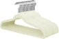 Stormix 36 Pack Velvet Hangers, 17.3 x 8.9 Inches Clothes Hangers, Non Slip Dresses Hangers with Shoulder Notches for Adult Cream