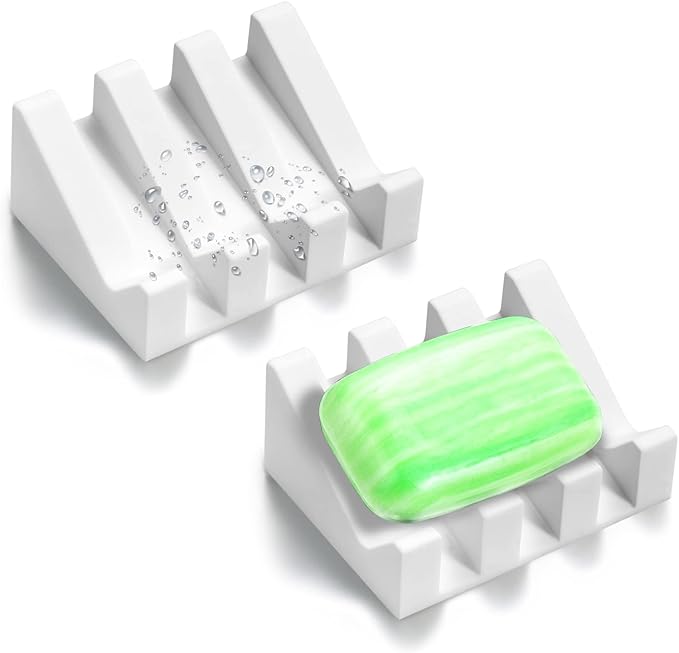 Soap Dish, Bar Soap Holder for Shower for Bathroom, Kitchen, Bathtub, Easy to Clean, Keep Soap Dry, Extend Soap Life