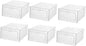 Cabilock 6Pcs Transparent Stackable Shoe Storage Boxes Plastic Drawer Type Organizer for Shoes Wear Resistant with Reinforced Design and Visual Access