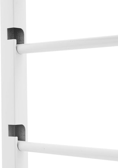 Double-Sided 16 Tier Ribbon Rack, Large Capacity Rolling Ribbon Wrapping Paper Organizer w/Top Shelf & Basket, Movable Metal Storage Cart for Home Retail Studio, 39"x13"x59" (White)