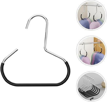 BESTOYARD 10-Pack Scarf Ring Hangers Non-Slip Metal Closet Organizer for Ties Scarves Belts and Tank Tops with Protective Coating 5.90X5.51 Inches