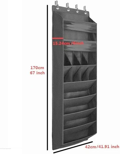 Multi 8 Shelves Over The Door Shoe Organizer, Hanging Shoe Holder with Deep Pockets, Narrow Shoe Rack for Boots Storage, Over Door Organizer for Home, Apartment, Daily Necessities
