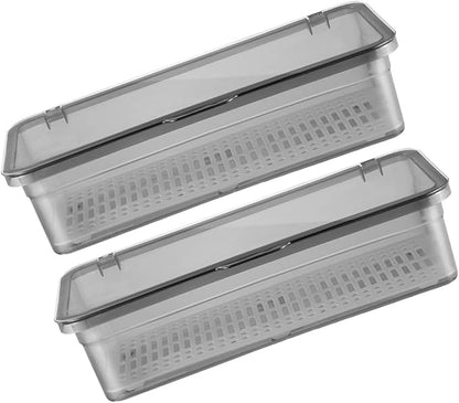 Chopsticks Storage Box with Draining Plate 6-Pack Kitchen Organizer Visible Utensil Holder for Chopsticks Spoons Forks Silverware Home Supply