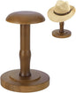 AHANDMAKER Wood Tabletop Hat Rack Vintage Dome Shaped Hat Holder Display Stand, Cap Organizer and Display Rack for Fedora, Sun Hats, Straw Hats, Caps, Wig, Brown 9 x 4.88 Inch