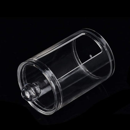 Stylish Makeup Cotton Pad Holder - Clear Acrylic Organizer for Bathroom Canister, Store and Display Cotton Pads with Elegance