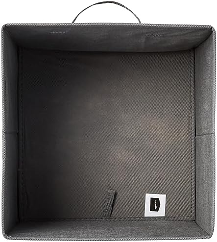 Amazon Basics Collapsible Fabric Storage Cubes Organizer with Handles, Sturdy, Foldable, Space-Saving, 10.5"x10.5"x11", Gray, 6-Pack - Image 3