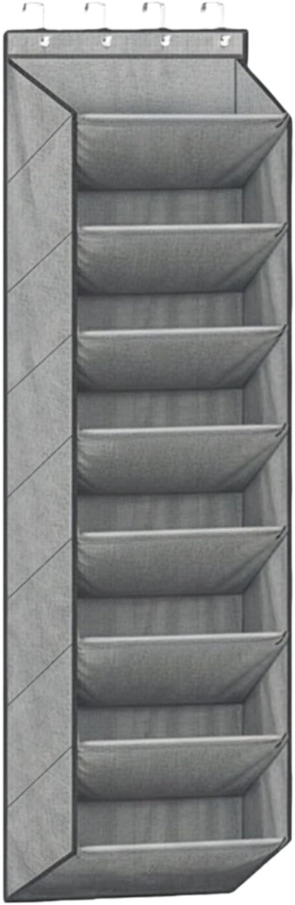 Over the Door Shoe Organizer - 8 Tiers Storage Holder, Large Deep Pocket Rack, Durable Hanging Shoe Storage | Closet Wall Door Bedroom for Dorm RV Boot Sock Headphone Organization
