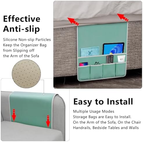 Remote Control Holder for Armchair Caddy, Remote Holder with 5 Pockets - Image 4