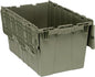 Quantum QDC2515-14 Plastic Storage Container with Attached Flip-Top Lid, 25" x 15" x 14", Gray